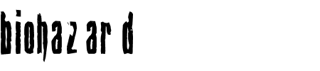 TTF: biohazard Schriftart