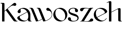Schrift Kawoszeh: Mehr Infos & Zeichen Übersicht TTF: Kawoszeh Schrift