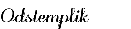Odstemplik Bold Schriftart