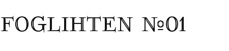 TTF: Foglihten No01 Schriftart