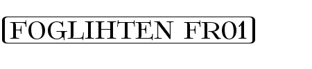 Foglihten Fr01 Schriftart