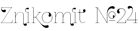 TTF: Znikomit No24 Schriftart