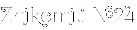 Znikomit No24 Thin Schriftart
