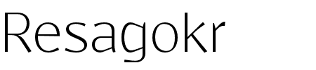 Resagokr Light Schriftart
