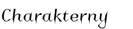 Schriftart Charakterny: Mehr Infos & Vorschau Generator TTF: Charakterny Schriftart