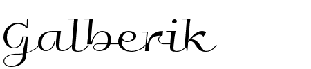 TTF: Galberik Font