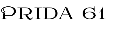Schriftart Prida61: Mehr Infos & Vorschau Generator TTF: Prida61 Schriftart