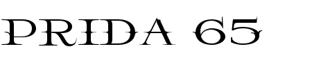 Schriftart Prida65: Mehr Infos & Vorschau Generator TTF: Prida65 Schriftart