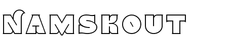 Schriftart Namskout: Mehr Infos & Zeichen Übersicht TTF: Namskout Schriftart