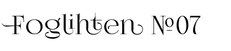 Foglihten No07 contextual alternates Schriftart