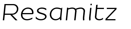 Resamitz Italic Schriftart