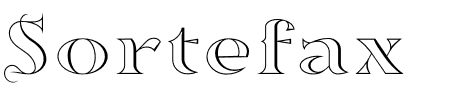 Sortefax S01 Schriftart