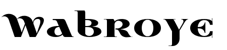 Schriftart Wabroye: Mehr Infos & Vorschau Generator TTF: Wabroye Schriftart