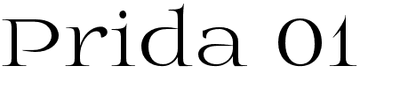 Schriftart Prida01: Mehr Infos & Vorschau Generator TTF: Prida01 Schriftart