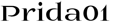 Prida01 Black Schriftart