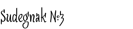 TTF: Sudegnak No3 Schriftart