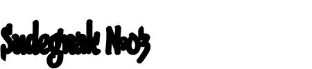 Sudegnak No3a Schriftart