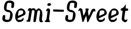 Semi-Sweet Italic Schriftart