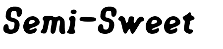 Semi-Sweet Bold Italic Schriftart