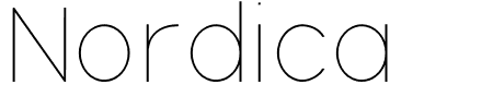 Nordica Hairline Schriftart