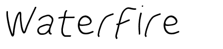 WaterFire Qblique Schriftart