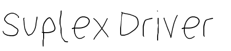 Suplex Driver Hairline Schriftart