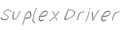 Suplex Driver Oblique Outline Schriftart