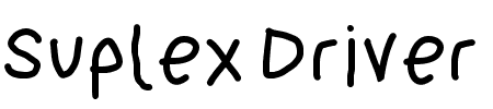 Suplex Driver Bold Schriftart