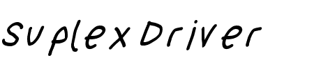 Suplex Driver Bold Oblique Schriftart