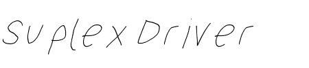 Suplex Driver Hairline Oblique Schriftart
