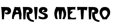 TTF: Paris Metro Schrift