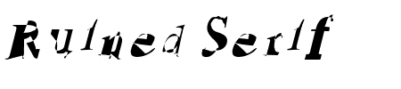 Ruined Serif Italic Schriftart