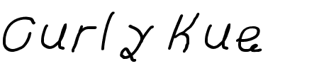 Curly Kue Semi Bold Italic Schriftart