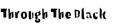 Through The Black Narrow Schriftart