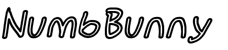 NumbBunny Bold Outline Italic Schriftart