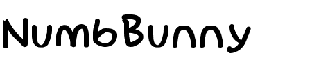 NumbBunny Black Schriftart