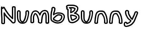 NumbBunny Black Outline Schriftart