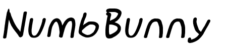 NumbBunny Bold Italic Schriftart