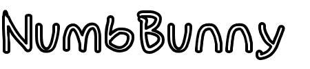 NumbBunny Bold Outline Schriftart