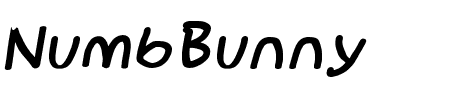 NumbBunny Black Italic Schriftart