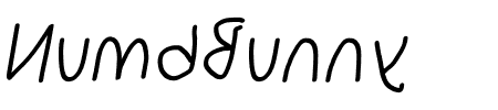 NumbBunny Reversed Italic Schriftart