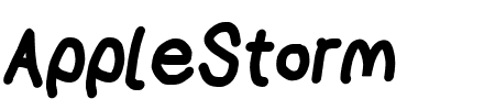 AppleStorm Extra Bold Italic Schriftart