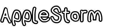AppleStorm Extra Bold Outline Schriftart