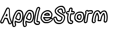 AppleStorm Extra Bold Outline Italic Schriftart