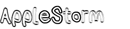 AppleStorm Extra Bold Blurry Fax Schriftart