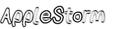 AppleStorm Extra Bold Blurry Fax Italic Schriftart