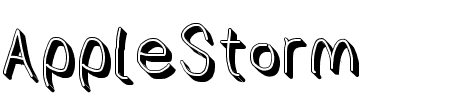 AppleStorm Shadow Schriftart