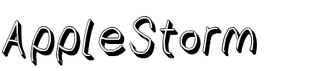 AppleStorm Shadow Italic Schriftart