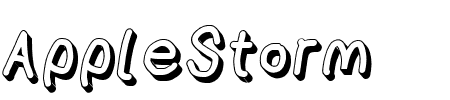 AppleStorm Shadow Extra Bold Italic Schriftart