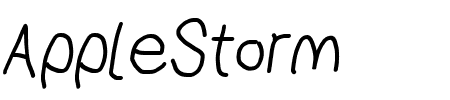 AppleStorm Italic Schriftart